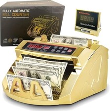 Gold Money Counter Plated Machine Vintage Multi Currency Chrome Baller Dollar