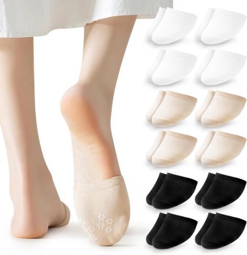 12Pairs Half Socks for Women, No Show Toe Topper Socks Women, Non-Skid Mule Sock - Picture 12 of 12