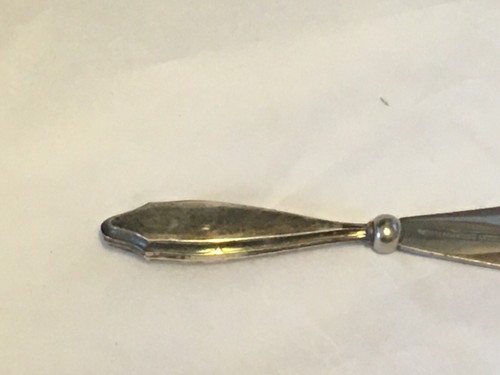 Antique Vintage Shoe Horn English Make Steel 2 Hallmarks Silver Handle - Picture 5 of 13