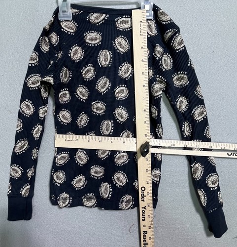 Camisa Antigua Azul Marino Niños Talla 6 Fútbol Estampado Camiseta Manga Larga PJ - Imagen 4 de 5