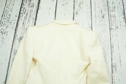Balmain H&M blazer smoking giacca panna US 4 US4 EUR 34 XS KARDASHIAN distrutto 2 - Foto 8 di 10