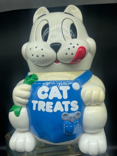 Vintage “Meowing” Cat Treat Cookie Jar 1992 Fun-Damental Too LTD EUC - Picture 2 of 15