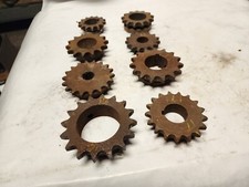 8 Various Sprockets Mostly #40 & #50 Chain Good for Industrial/Steampunk Decor