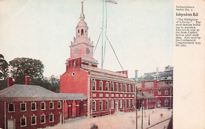 Philadelphia PA Independence Hall Liberty Bell State Capitol Vtg Postcard A27