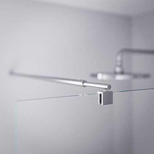 Duschabtrennung Duschwand Walk In NANO Glas Duschtrennwand Dusche Teilsatiniert - Bild 5 von 7