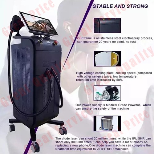 755/808/1064nm Soprano Ice Titanium Painless Diode Laser Hair Removal Machine - Bild 16 von 21