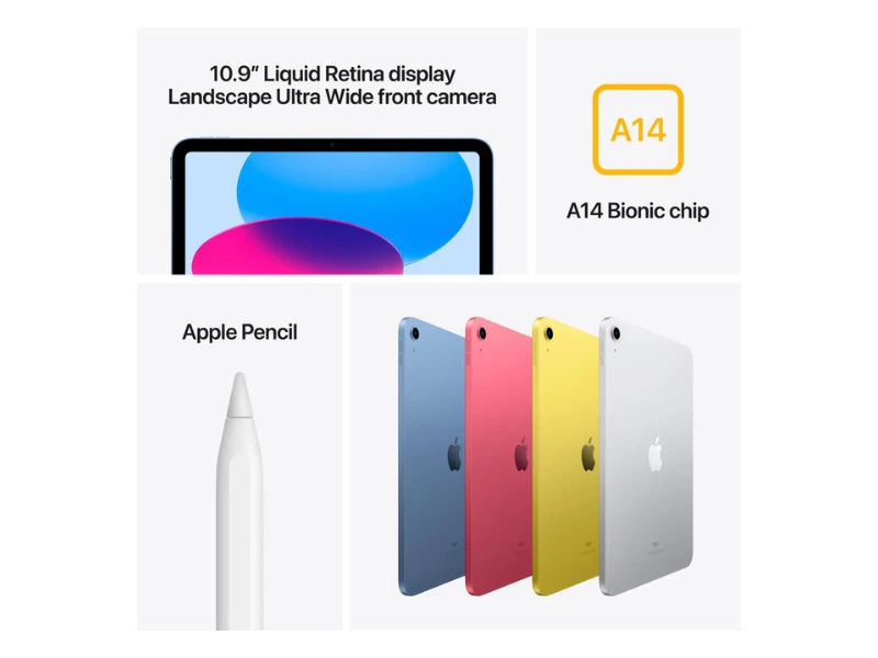 Apple iPad 10th Generation 10.9 64GB Silver Wi-Fi Tablet MPQ03J/A 2022 JAPAN NEW - Image 3 of 4