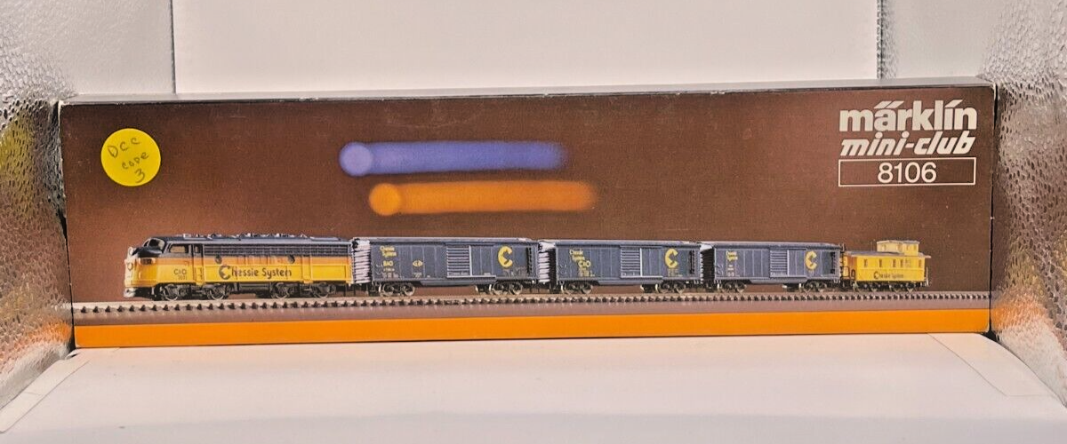 Z Scale Marklin 8106 Chessie Set DCC Or DC F7 Loco W/ Digital