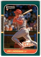 1987 Donruss The Rookies Jim Lindeman St. Louis Cardinals #41