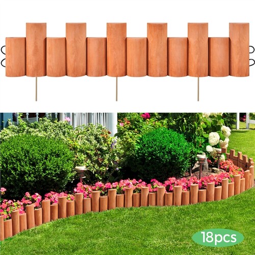 Wooden Fence Garden Landscape Edging Decorative Flower Bed Edging for Yard Lawn - Picture 31 of 39