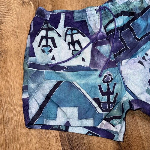 Vtg 80s Erima Shorts Abstract All Over Print Swim trunks Jams Fresh Mens Large - Picture 3 of 9