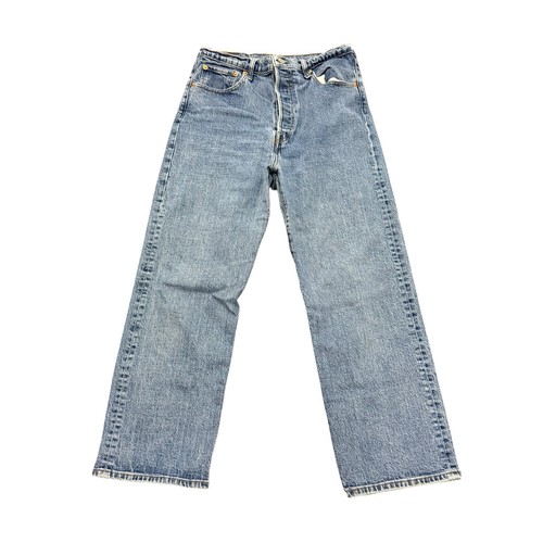 Levi's Damen Größe 30 Ribcage Knöchelgerade Blau Knopfleiste Hoher Bund Jeans