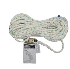 Werner L201100 100ft 5/8" Poly-DAC Vertical Lifeline Rope w/ Snap Hook New