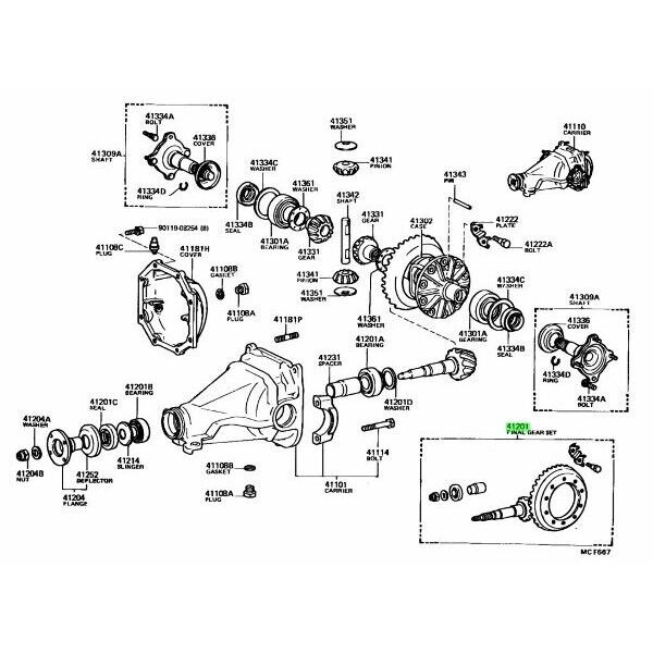 TOYOTA GENUINE FINAL GEAR KIT 4.556 86 ZN Supra JZA70 Chaser JZX80 641201-19557 TOYOTA GENUINE FINAL GEAR KIT 4.556 86 ZN Supra JZA70 Chaser JZX80 641201-19557