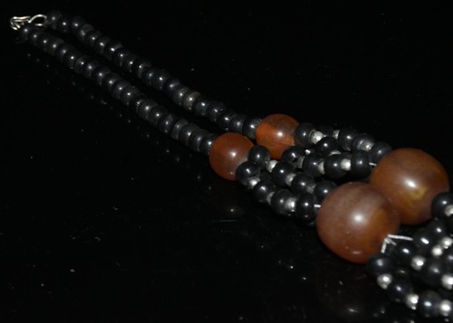 33CM Rare Collection Old Tibetan Silver Beeswax Jewelry Jewellery Necklace - Picture 2 of 12