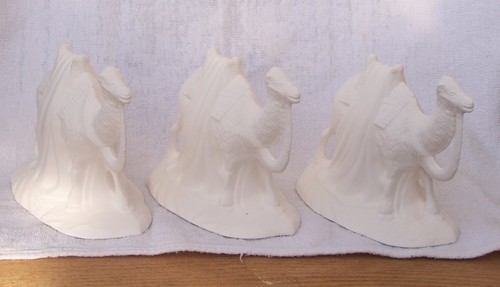 Ceramic Bisque Camels, 5.5" tall, 6" long,  fired 04, ready for glaze or paint - Picture 1 of 4