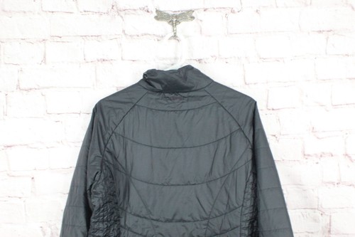 LL Bean Women's Full Zip Hooded Rain Jacket Polyster Quilted Black Size Large - Picture 8 of 10