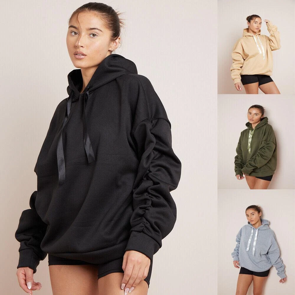 Hoodie with oversized clearance sleeves