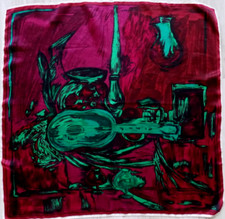 60-s Vintage Beautiful Scarf Silk Women's Accessories