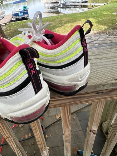 Nike Air Max 97 weiß/schwarz/rush pink Größe 7Y Damen 8,5 - Bild 5 von 6