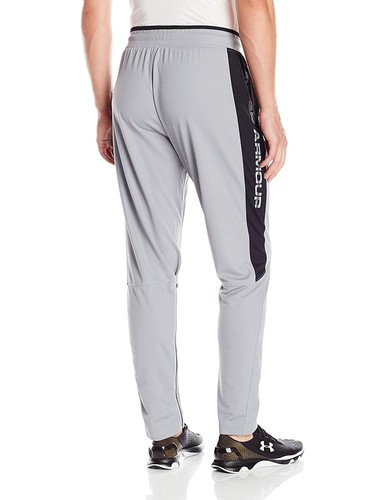 Under Armour Men's Fitted Tappered Pants, Steel/Black XXX-Large - Picture 2 of 2