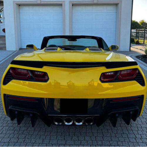 For 2014-2019 Corvette C7 Z06 STG 3 Big Fin Gloss Black Rear Bumper Diffuser 2x - Picture 3 of 12