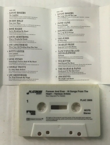 Various Country Artists "Forever And Ever" Tape Cassette - Never Been Played - Bild 4 von 4