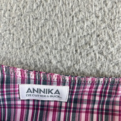 NUOVO Cutter & Buck Annika Skort donna 6 viola a quadri elasticizzato golf outdoor tennis - Foto 4 di 12