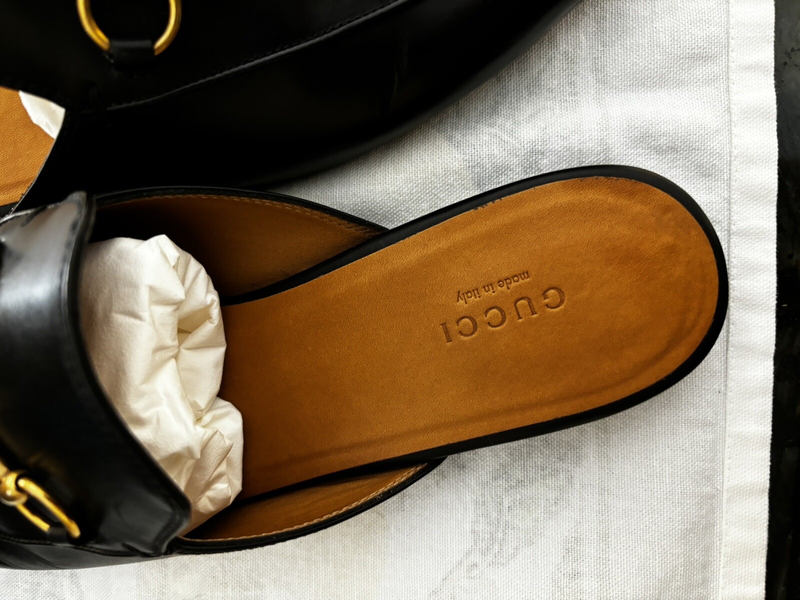 Gucci Womans Size 41 lightly-worn Nero Slides - image 2