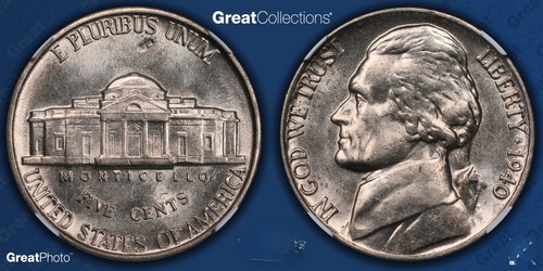 1940 Jefferson Struck Thru Reverse Error L@@K at 12:30 NGC MS65!!!