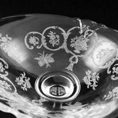 Heisey Glass Empress #1401 Comport Formal CHINTZ Etch - Picture 3 of 5