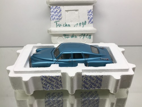 FRANKLIN MINT B11ST35 TUCKER TORPEDO 1948 -BLUE METALLIC 1:24- FAIR IN BOX - Bild 1 von 12