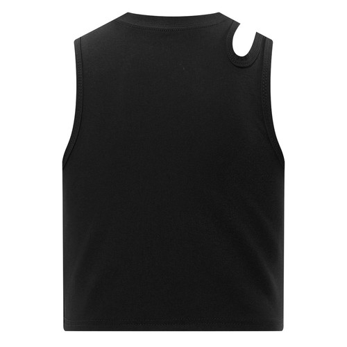 Kids Girls Tank Workout Top Playwear Vest Crew Neck Shirt Performance Cutout - Picture 36 of 48