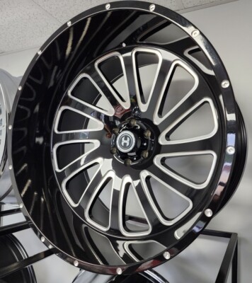 26x14 Black Milled Hardcore HC15 Maga 6x139.7 6x5.5 Offroad Rims Wheels ...