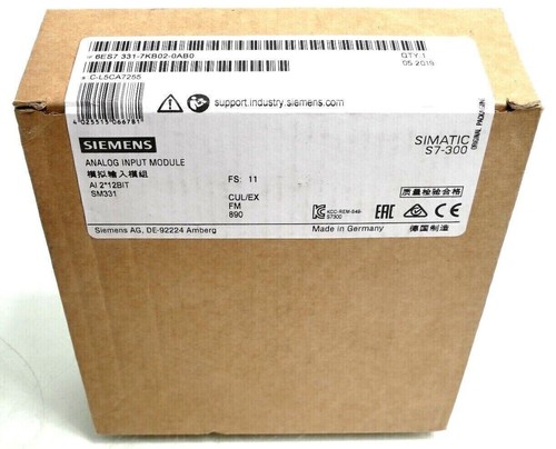 6ES7 331-7KB02-0AB0 NEW SIEMENS 6ES7331-7KB02-0AB0 S7-300 Analog Input Module - Picture 1 of 1