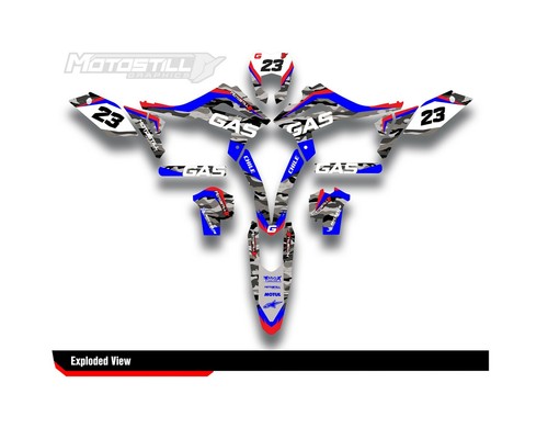 GAS GAS 2012 - 2017 EC ECF MCF 125 250 300 350 450 GRAPHIC STICKER SET DECAL KIT - Picture 3 of 4