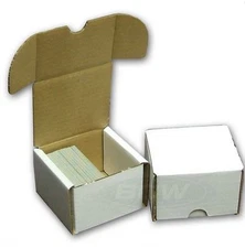 200 Count Cardboard Card Storage Box - Holds 175 Standard / 280 Gaming Cards