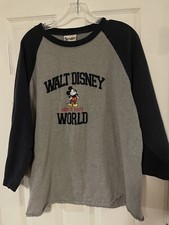Vintage Walt Disney World 3/4 Shirt Raglan Men  s XL
