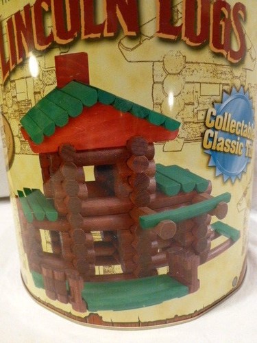 KNEX WOOD ORIGINAL LINCOLN LOGS CABIN COMMEMORATIVE EDITION WOODEN BUILDING SET - Picture 12 of 12