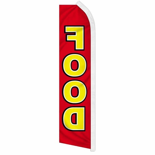 Bannière publicitaire "FOOD" super drapeau swooper enseigne commerciale concession comida - Photo 2/10