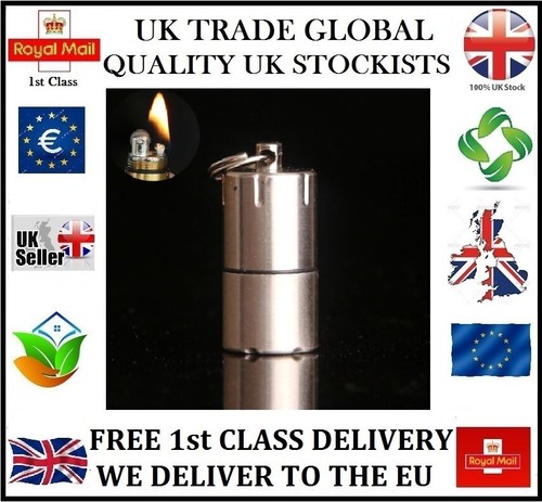 MINI FLINT ENCENDEDOR DE CAMPING SUPERVIVENCIA IMPERMEABLE CÁPSULA DE ARRANQUE DE FUEGO GADGET EDC - Imagen 1 de 9