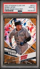 Derek Jeter 2021 Topps Stadium Club Chrome Beam Team Gold PSA 10 #BTC1 23/50