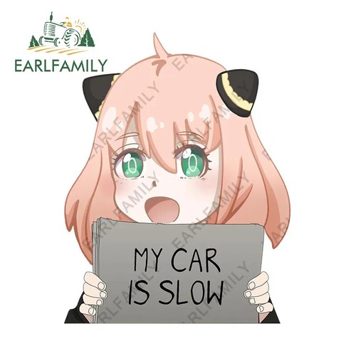 EARLFAMILY 5.1" Linda Niña Anya Forger Mi Coche Es Lento Coche Calcomanía Anime - Imagen 26 de 42