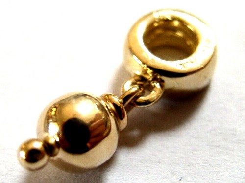 Genuine 9ct Yellow or Rose or White Gold Ball bead for charm bracelet - Picture 6 of 8