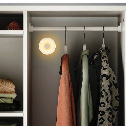 8 LED Bewegungssensor Licht Nacht PIR Akku Wireless Schrank Treppenlampen USB UK - Bild 2 von 9