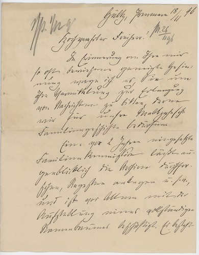 Autograph Maltzahn Helmuth von Brief Otto Aufsess Ahnenforschung Gültz 1896 - Bild 2 von 9