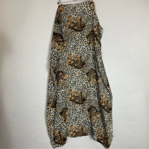 Sciarpa Infinity oversize garza stampa leopardata motivo animalier casual donna grande - Foto 10 di 11