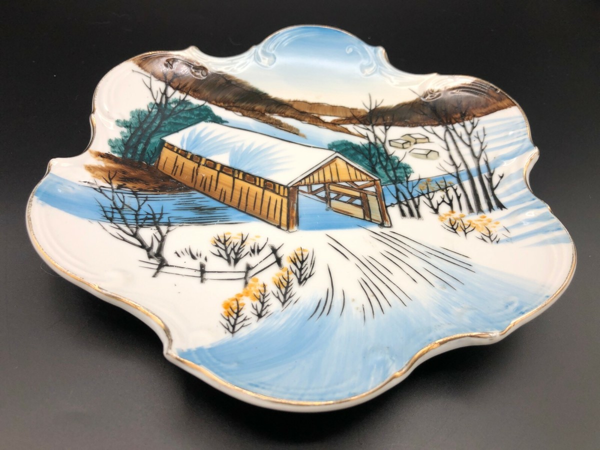 Vintage Norcrest Fine China Hand Crafted in Japan Landscape Light