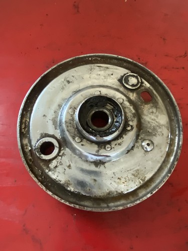 Vintage Harley OEM Knucklehead Flathead Chrome Springer Front Brake Drum 850A - Bild 11 von 12