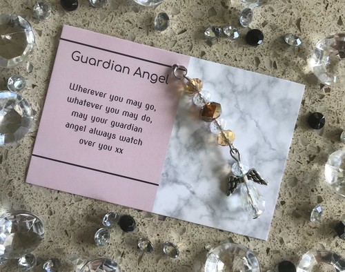 Crystal Birthstone Guardian Angel Hanging Ornament & Card Birthday Gift - Picture 9 of 45